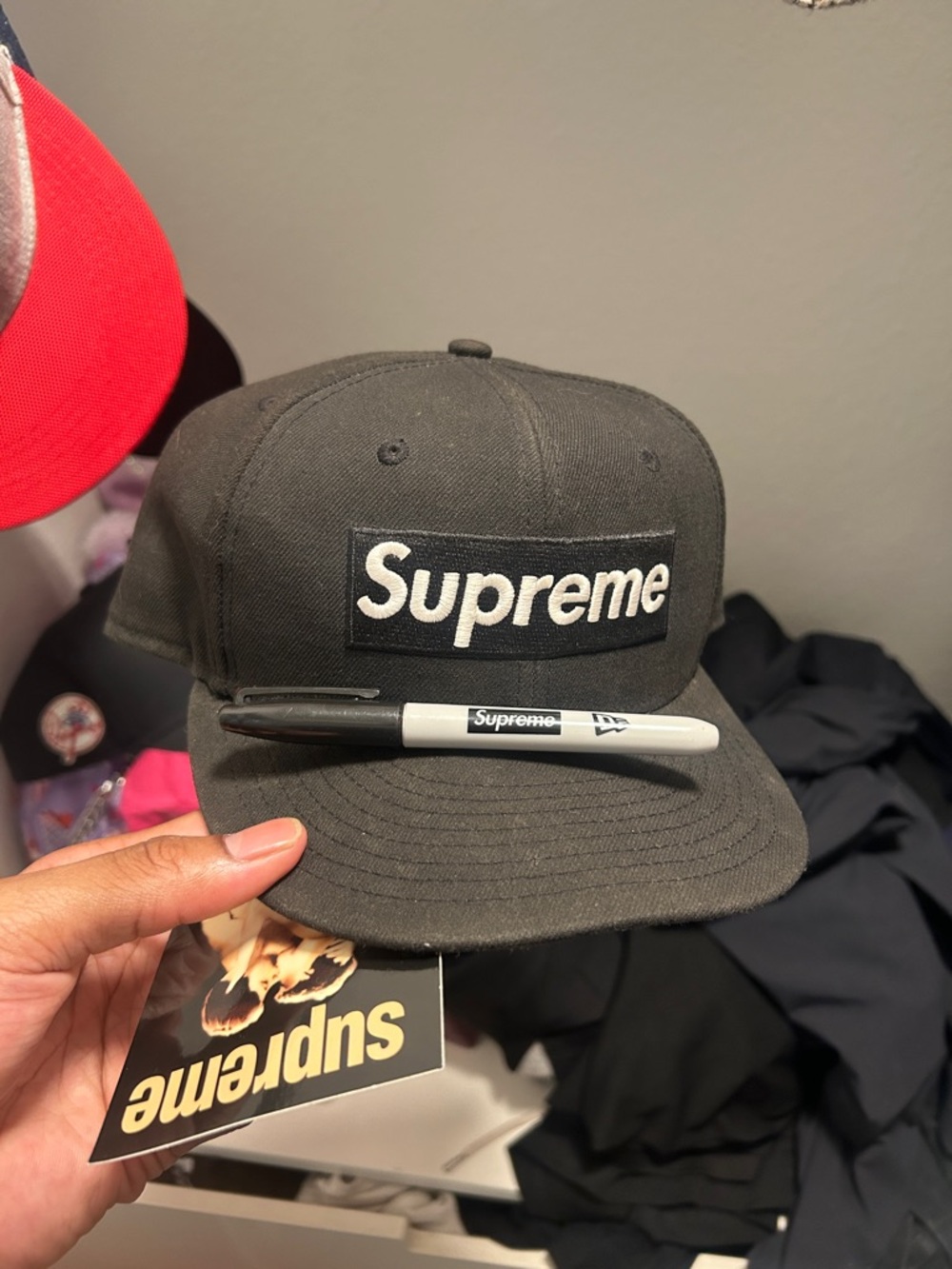 Supreme Sharpie Box Logo Fitted Hat 7 5/8